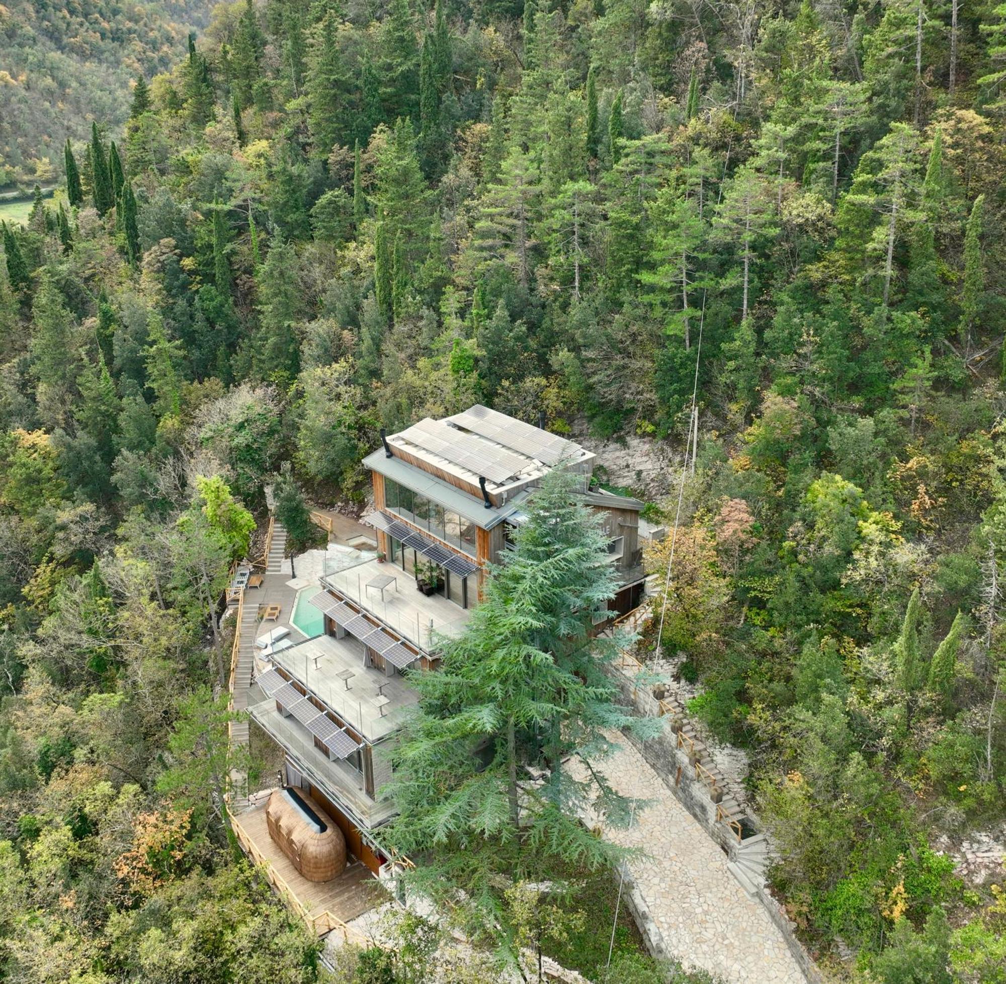 La Forestale Luxury Ecolodge Piano Terra- Appt Acqualagna Ngoại thất bức ảnh